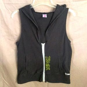 Zumba Wear Sleeveless Hoodie-jacket. Medium